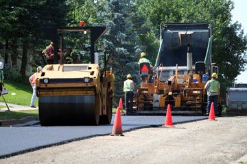 Laying New Road With Infrared Asphalt Repair