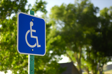 Disability parking compliance traffic sign